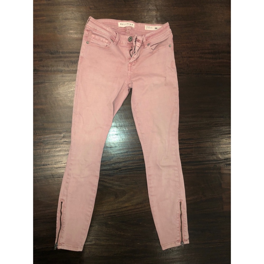 Skinny bullhead rose denim jeans